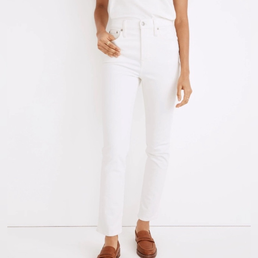 Madewell Straight Leg Jeans in White